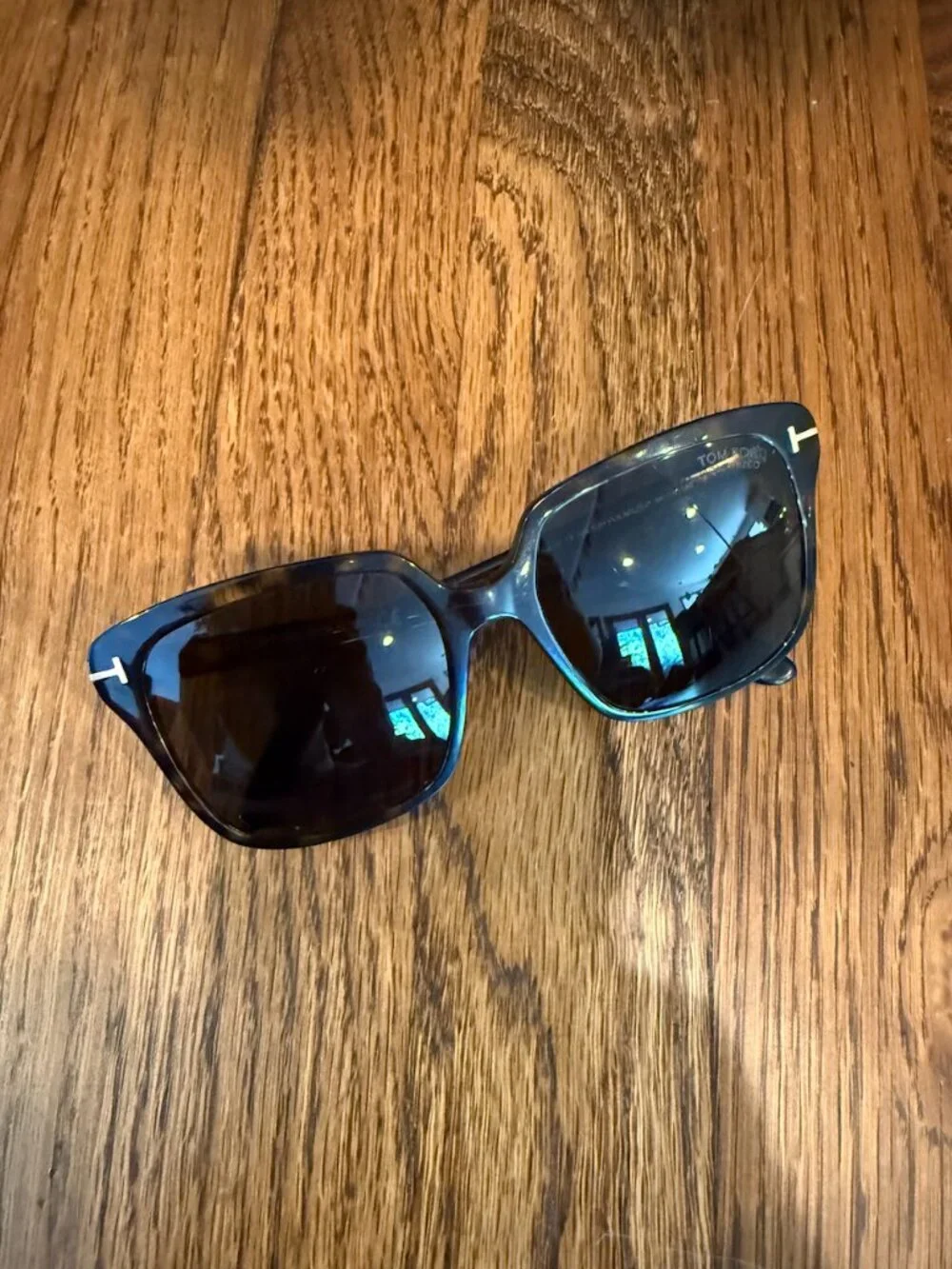 Tom Ford Faye Polarized Dark Tortoiseshell Oversized Sunglasses